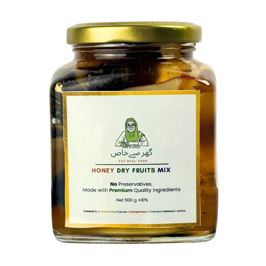 Honey Dry Fruit Mix | Raw Honey With Premium Dry Fruits In Pakistan | Gher Se Khaas