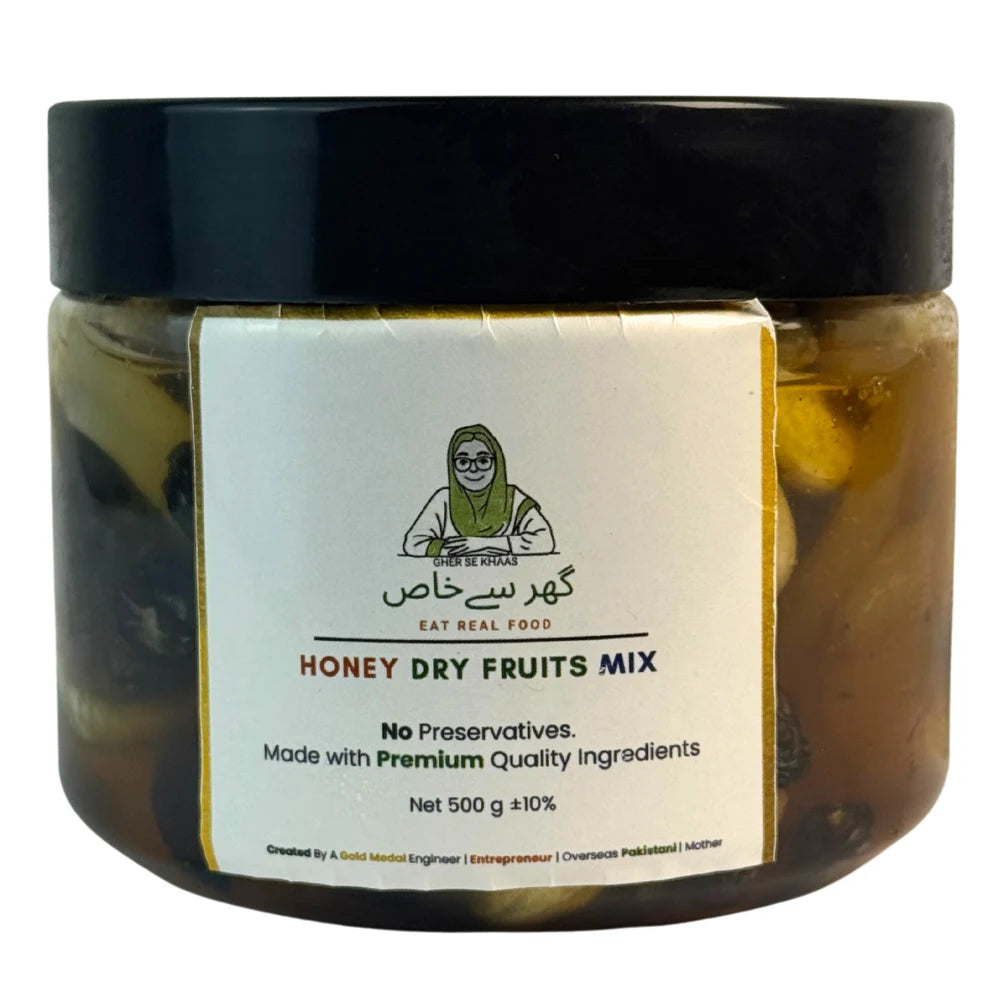 Honey Dry Fruit Mix | Raw Honey With Premium Dry Fruits In Pakistan | Gher Se Khaas