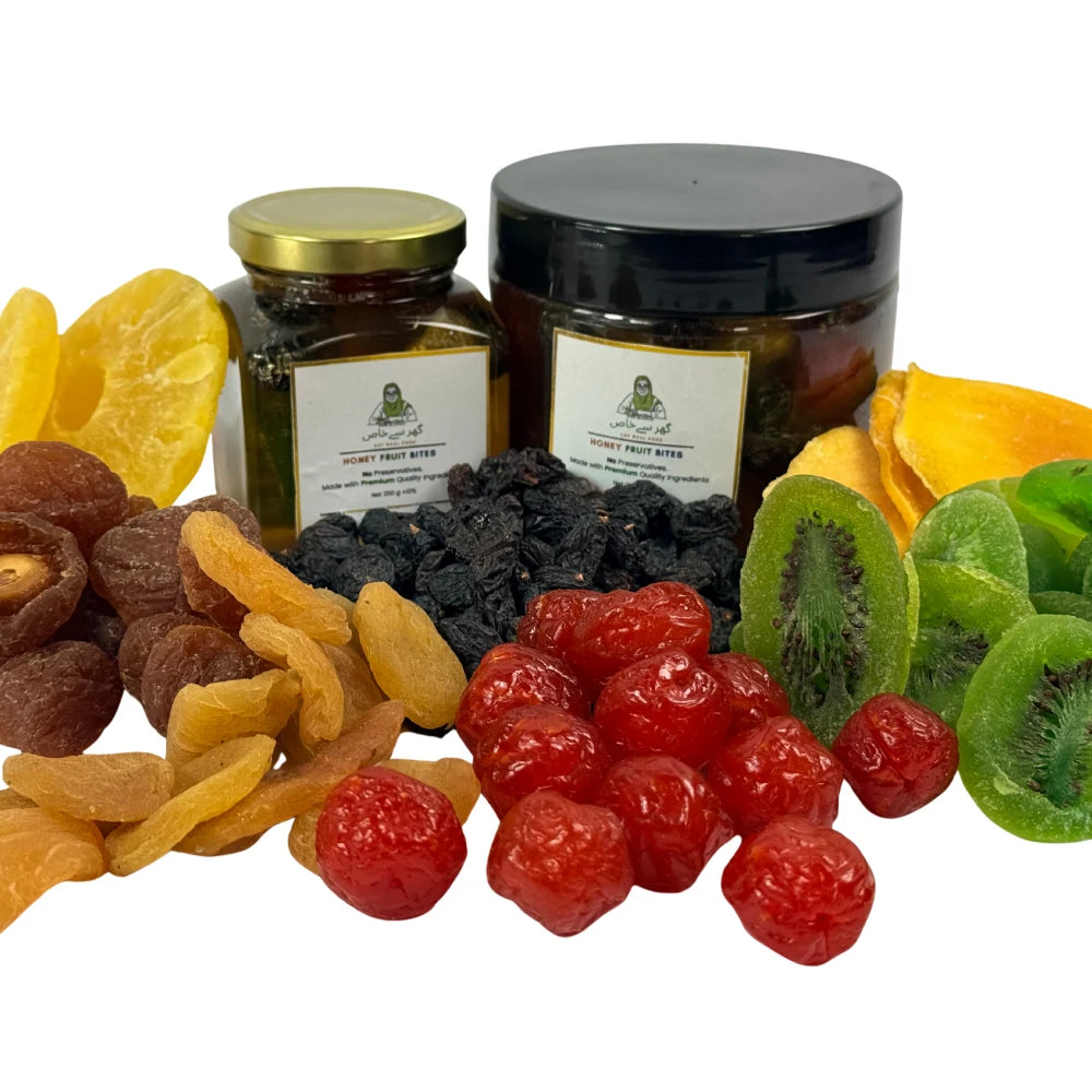 Honey Fruit Bites | Raw Honey with Mixed Dry Fruits In Pakistan | Gher Se Khaas