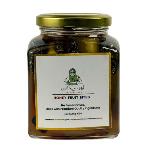 Honey Fruit Bites | Raw Honey with Mixed Dry Fruits In Pakistan | Gher Se Khaas